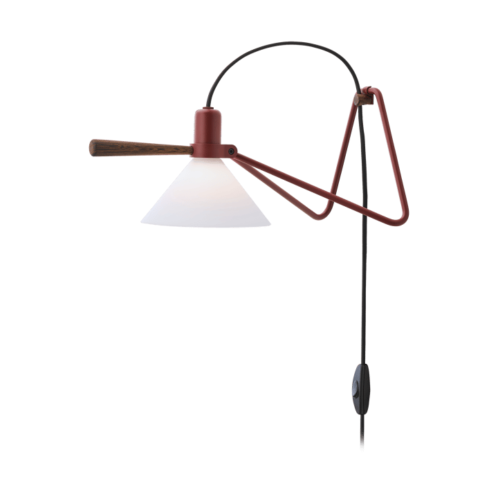 Spot vegg/bordlampe, Oxide red-røkt eik Le Klint