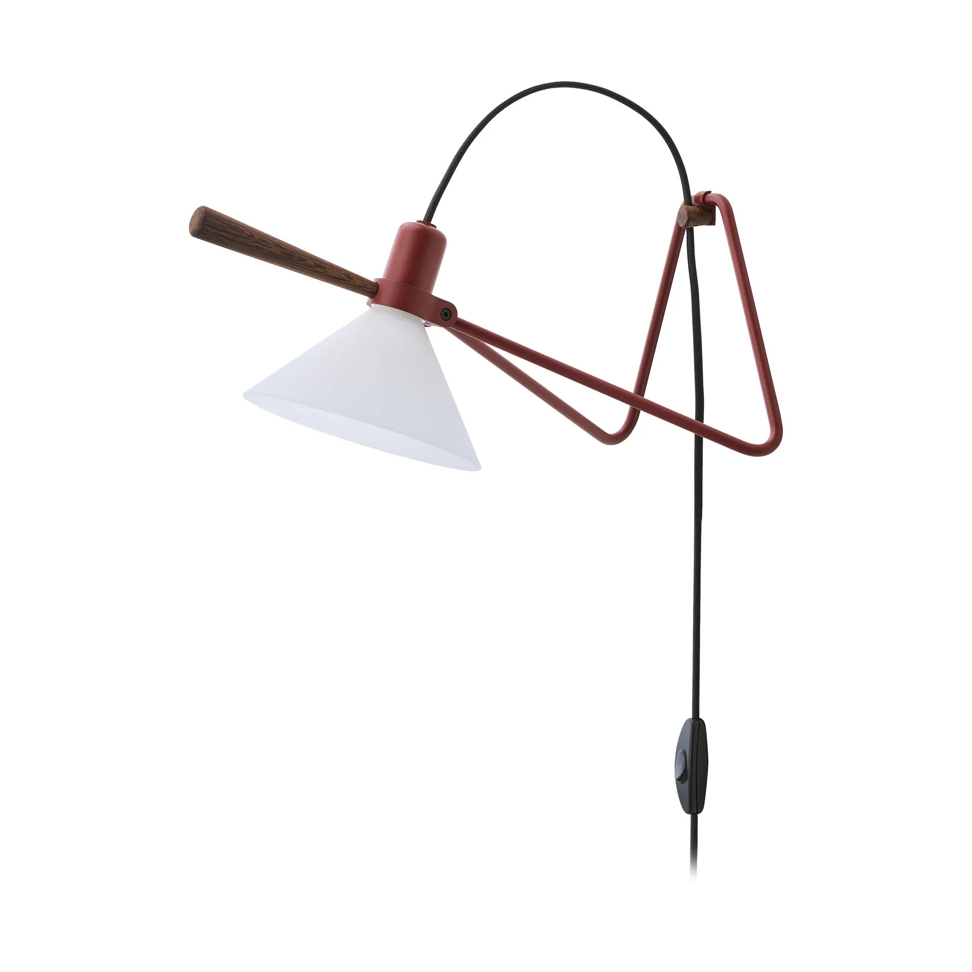 Spot vegg/bordlampe, Oxide red-røkt eik Le Klint