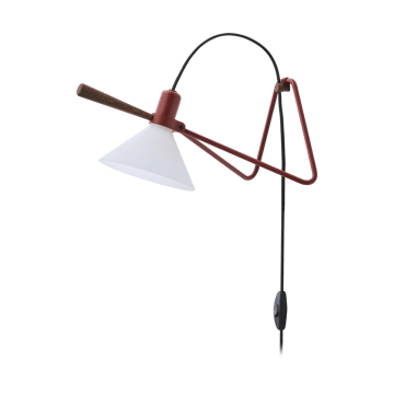 Spot vegg/bordlampe - Oxide red-røkt eik - Le Klint