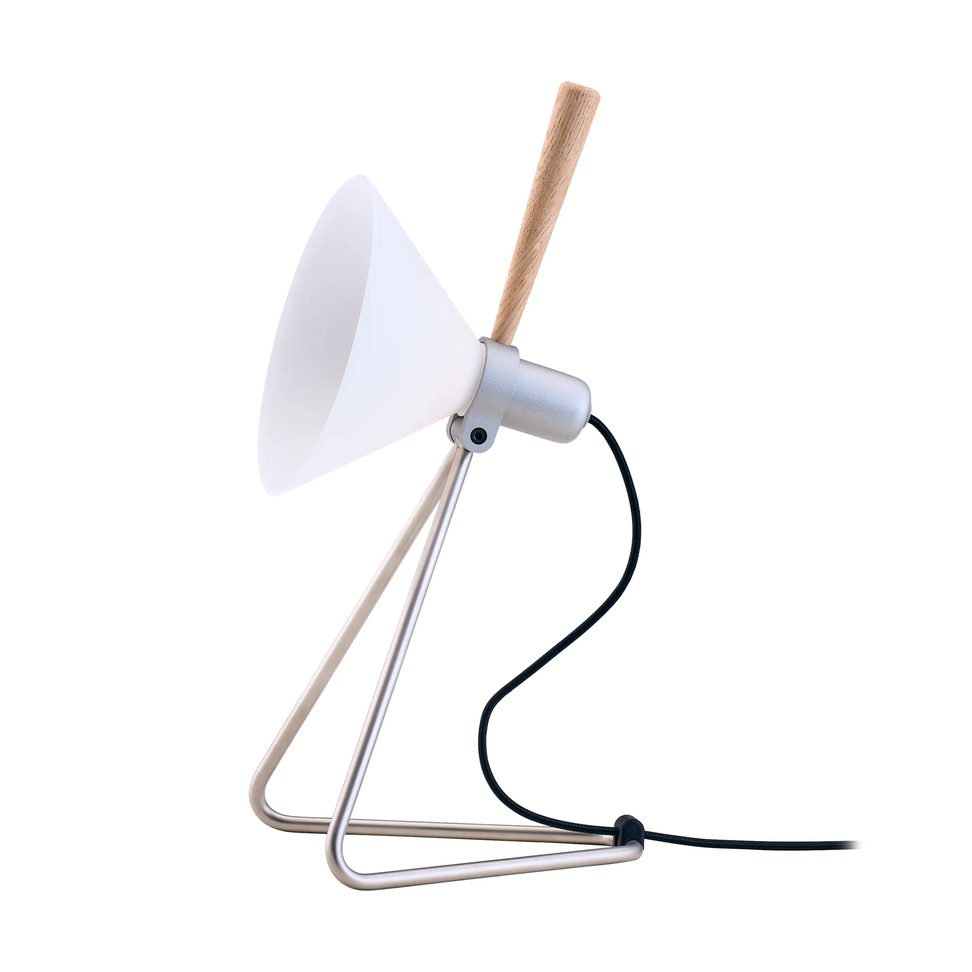 Spot vegg/bordlampe, Steel silver-eik Le Klint