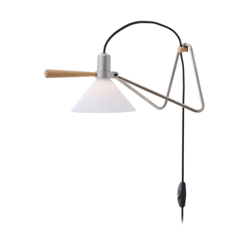 Spot vegg/bordlampe - Steel silver-eik - Le Klint