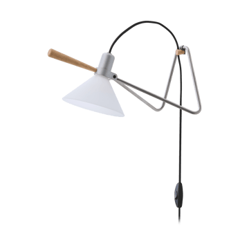 Spot vegg/bordlampe - Steel silver-eik - Le Klint