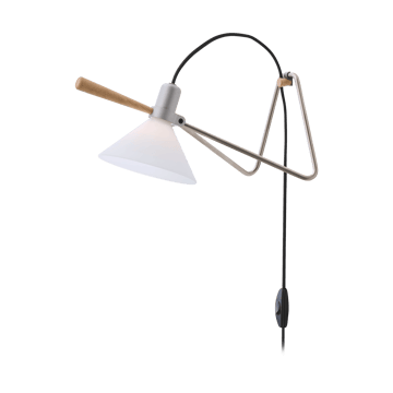 Spot vegg/bordlampe - Steel silver-eik - Le Klint