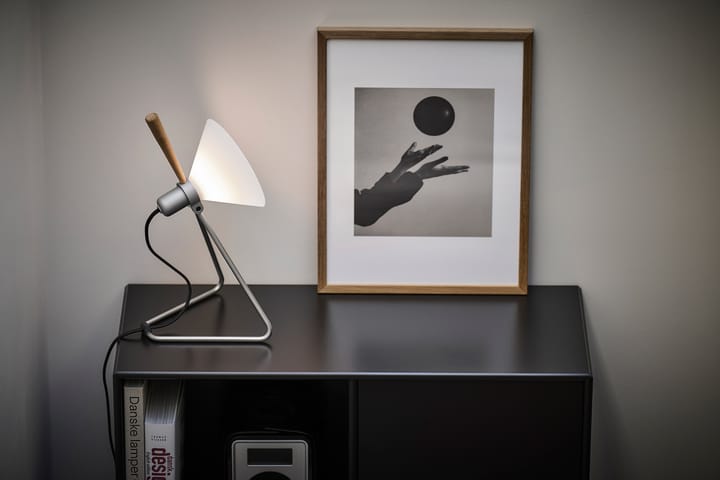 Spot vegg/bordlampe, Steel silver-eik Le Klint