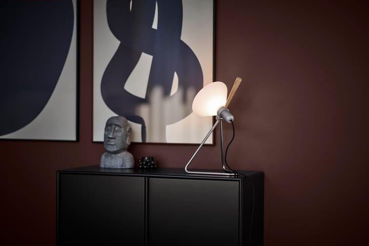 Spot vegg/bordlampe, Steel silver-eik Le Klint