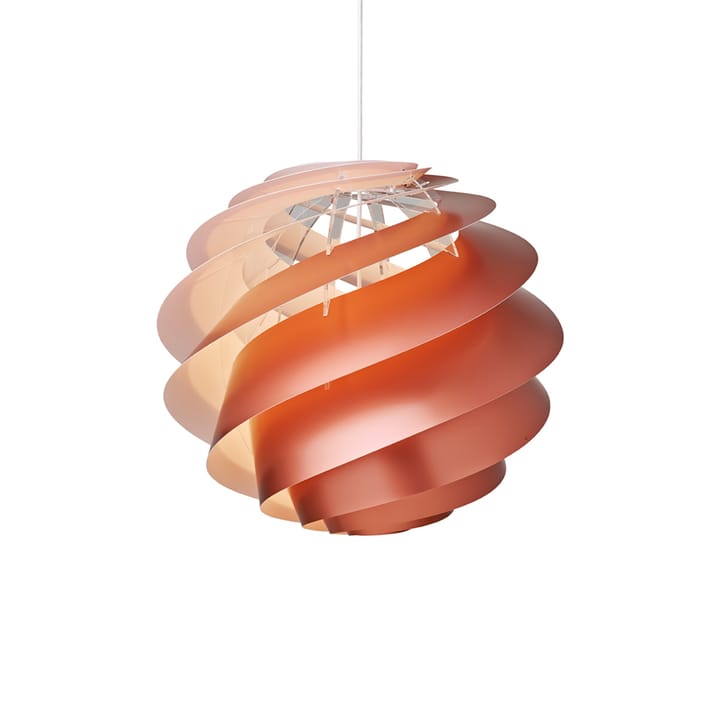 Swirl 3S pendel - kobber, metallic, hvit innside - Le Klint