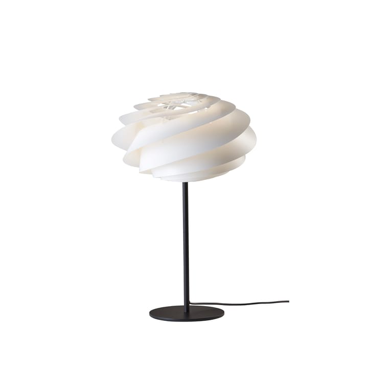 Swirl bordlampe - hvit, svart understell - Le Klint