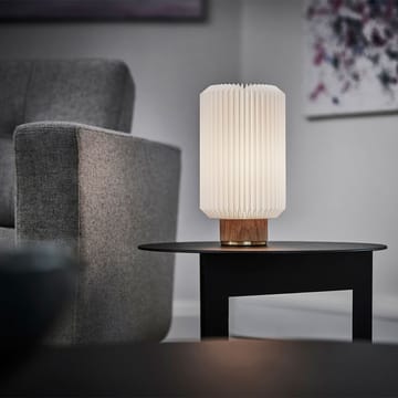 Sylinder 382 bordlampe - hvit, small, lampefot lys eik - Le Klint