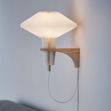 The Mushroom vegglampe - hvit, LED, veggfeste i eik - Le Klint
