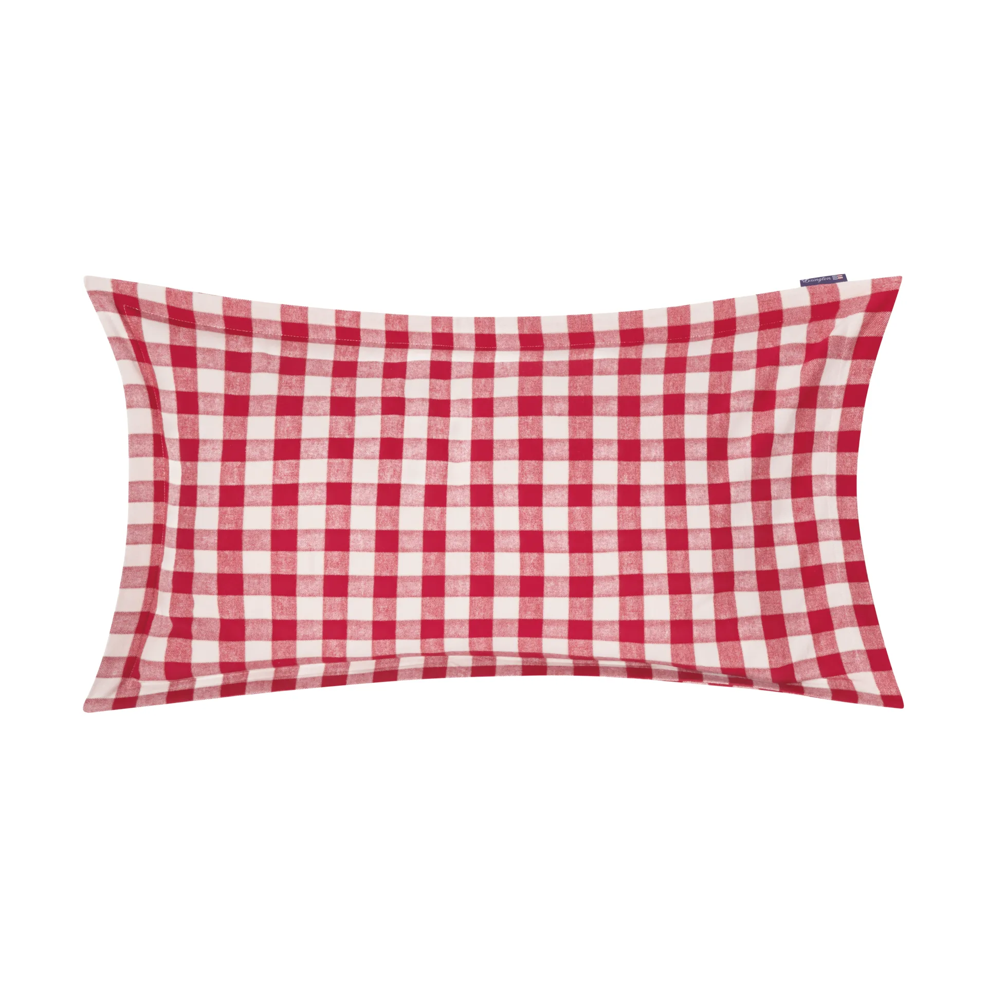 Checked Cotton Flannel putetrekk 50x90 cm, Red-light beige Lexington