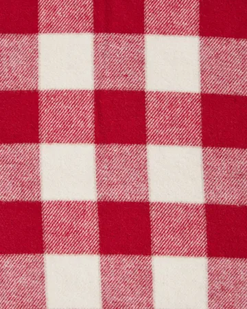 Checked Cotton Flannel putetrekk 50x90 cm - Red-light beige - Lexington