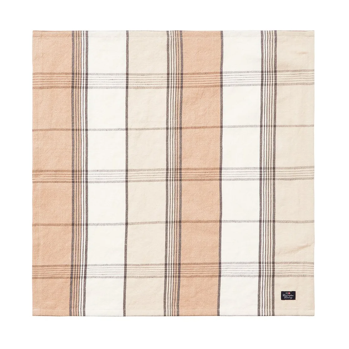 Checked Linen/Cotton stoffserviett 50x50 cm, Beige Lexington