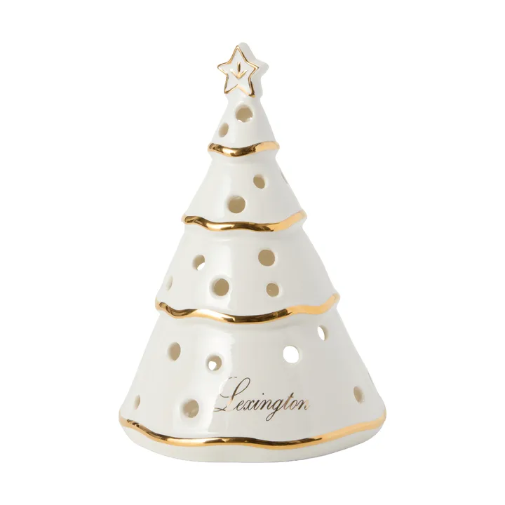 Christmas Tree lyslykt - White-gold, 16,5 cm - Lexington