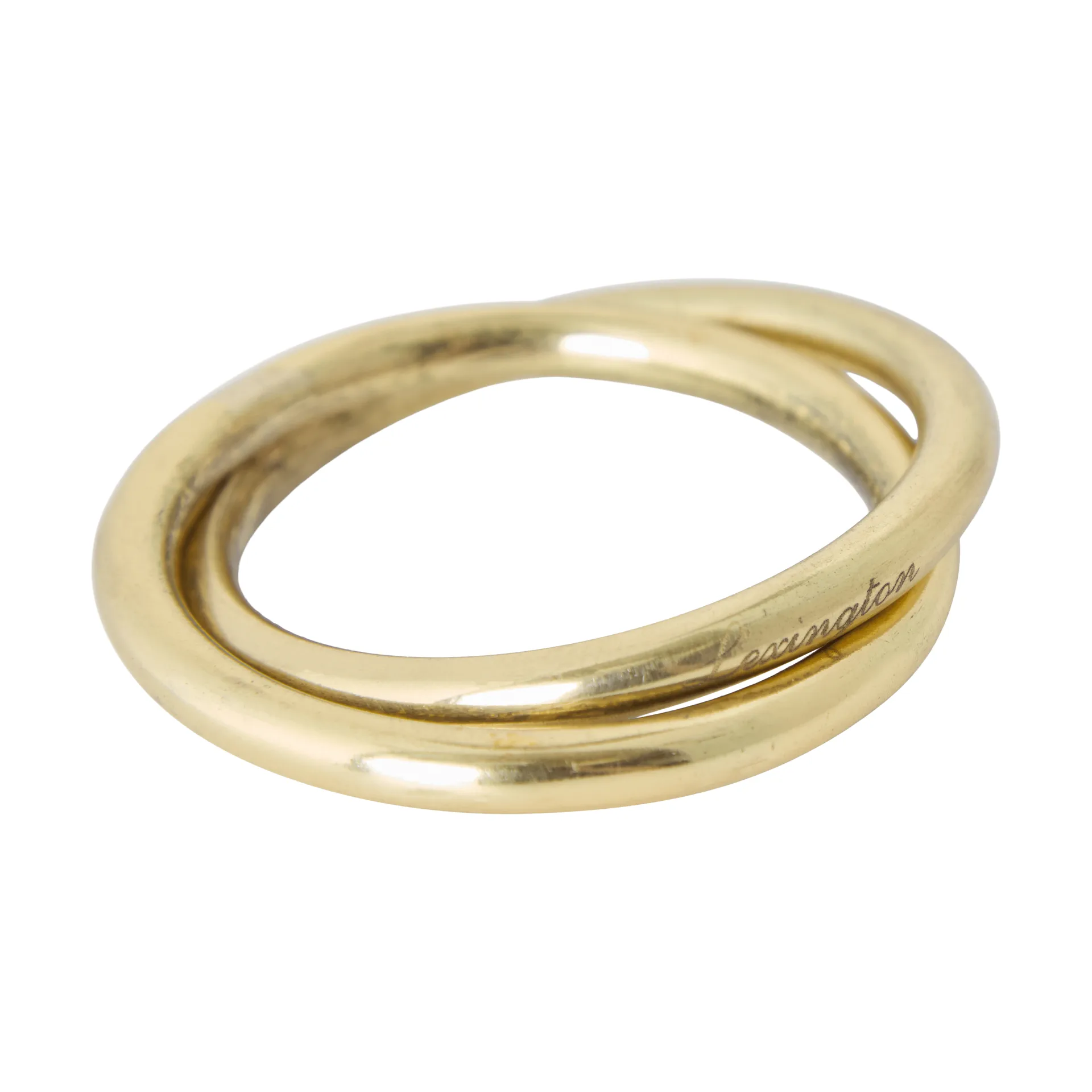 Double ring messing serviettring, Gold, Ø4 cm Lexington