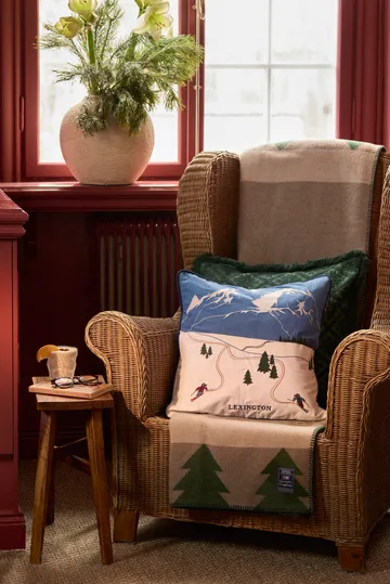 Down hill eko. bomull twill putetrekk 50x50 cm - Blue-White - Lexington