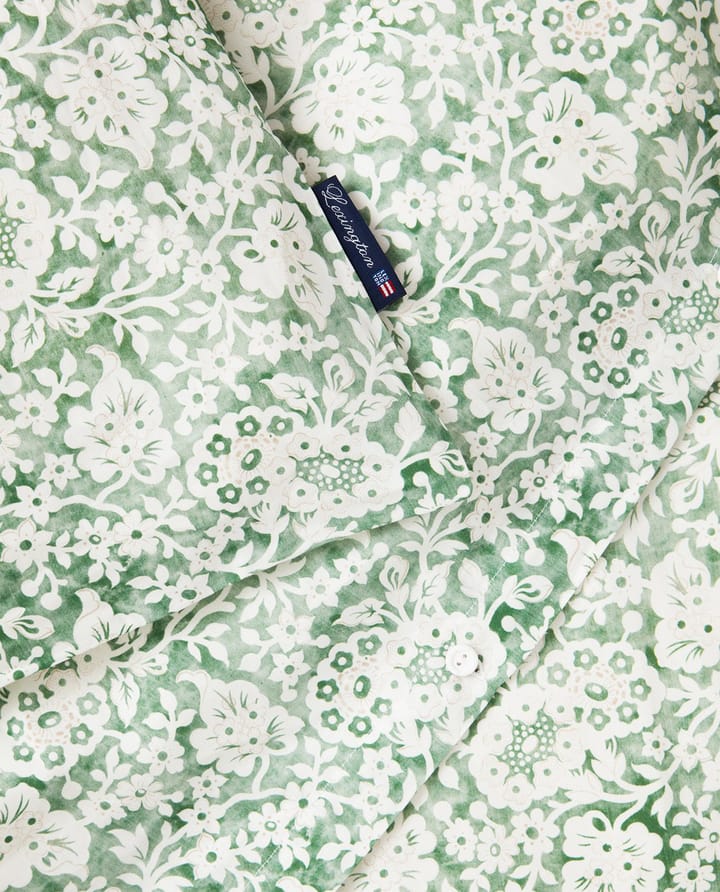 Green Floral Printed Cotton Sateen sengesett, 50x60 cm, 220x220 cm Lexington