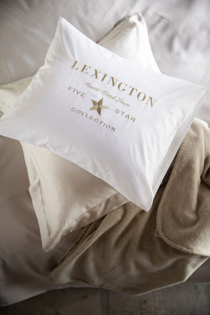 Hotel Embroidery putevar 50 x 60 cm, Hvit-lysbeige Lexington