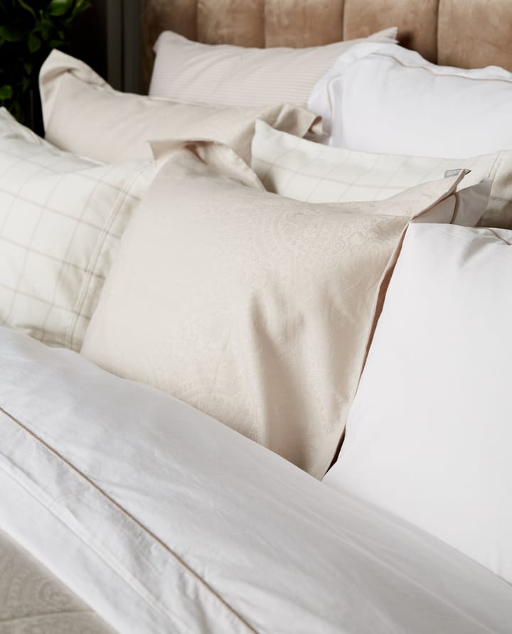 Hotel Percale dynetrekk 150 x 210 cm, Hvit-lysbeige Lexington