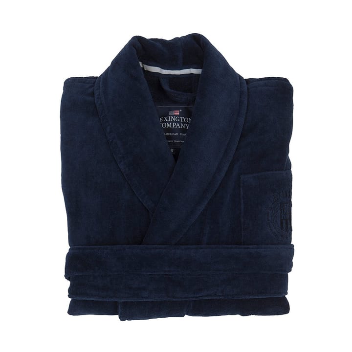 Hotel Velour morgenkåpe L - Dress Blue - Lexington