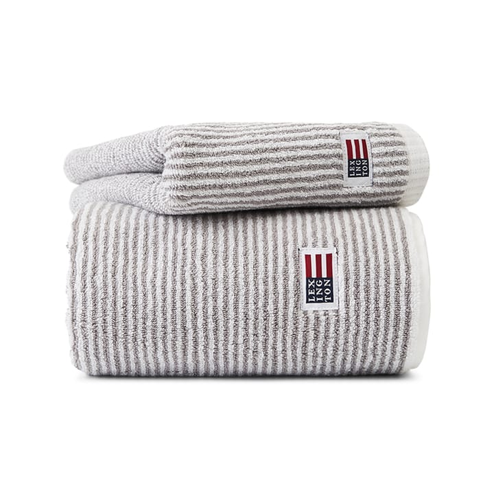 Icons Original Striped håndkle 30x50 cm - White-gray - Lexington