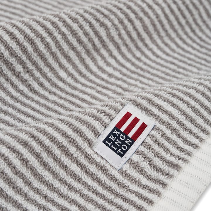 Icons Original Striped håndkle 50x70 cm, White-gray Lexington