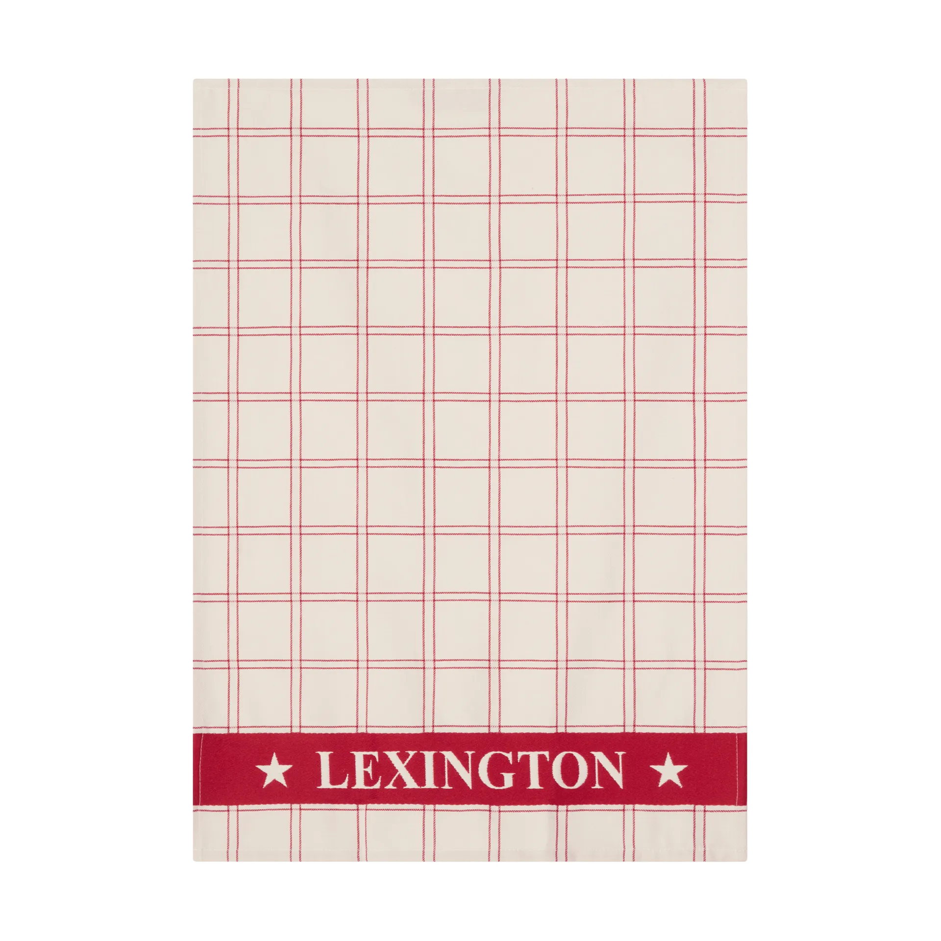 Jacquardvevd bomull kjøkkenhåndkle, Red-white, 50x70 cm Lexington