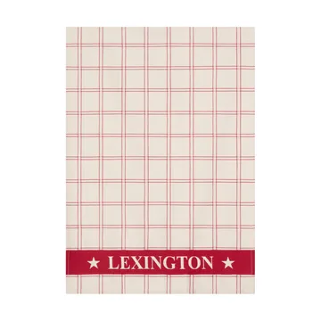 Jacquardvevd bomull kjøkkenhåndkle - Red-white, 50x70 cm - Lexington