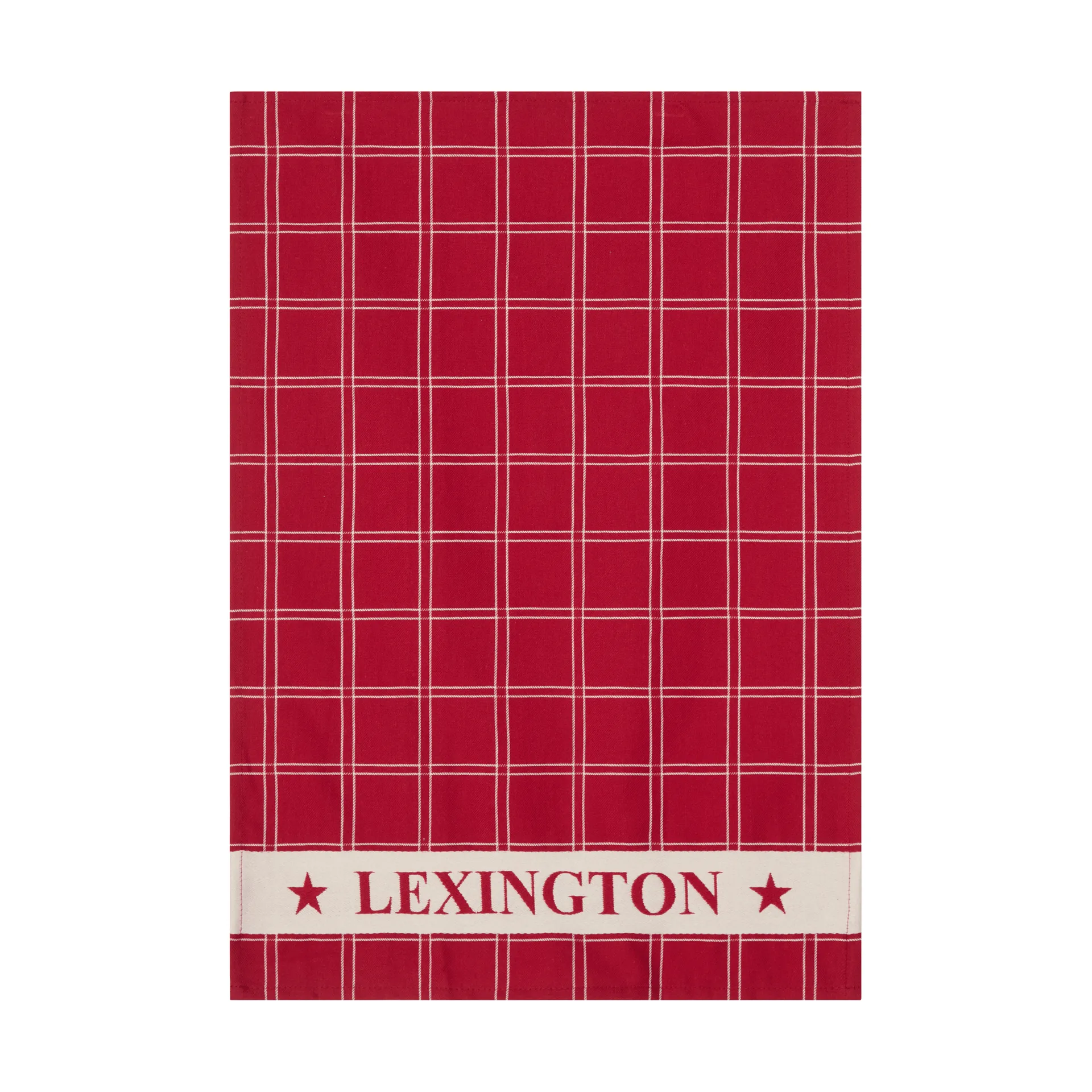 Jacquardvevd bomull kjøkkenhåndkle, Red-white, 50x70 cm Lexington