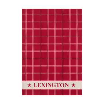 Jacquardvevd bomull kjøkkenhåndkle - Red-white, 50x70 cm - Lexington