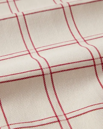 Jacquardvevd bomull kjøkkenhåndkle - Red-white, 50x70 cm - Lexington
