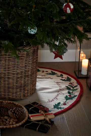 Jute Cotton Christmas Tree juletrematte Ø 110 cm - Beige - Lexington