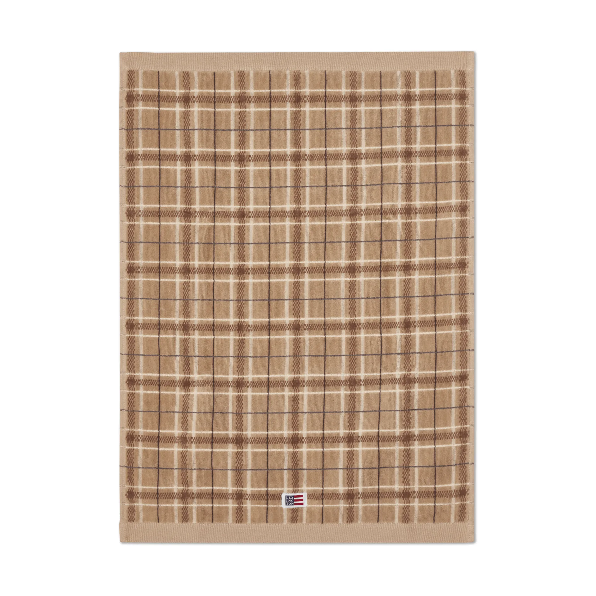 Lexington checked håndkle 2-pakning, Beige-grey Lexington