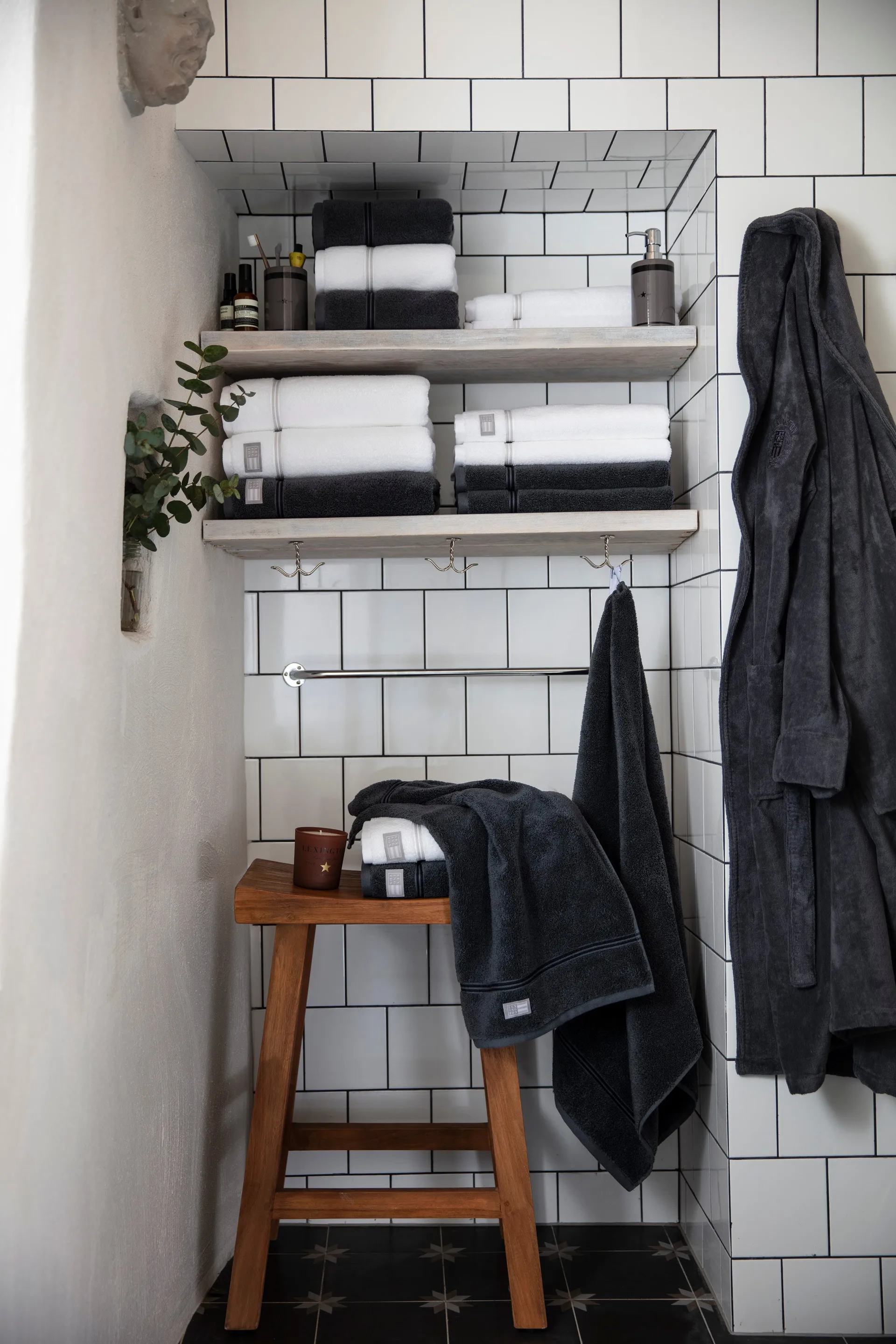 Lexington Hotel håndkle 50 x 100 cm, Hvit-beige Lexington