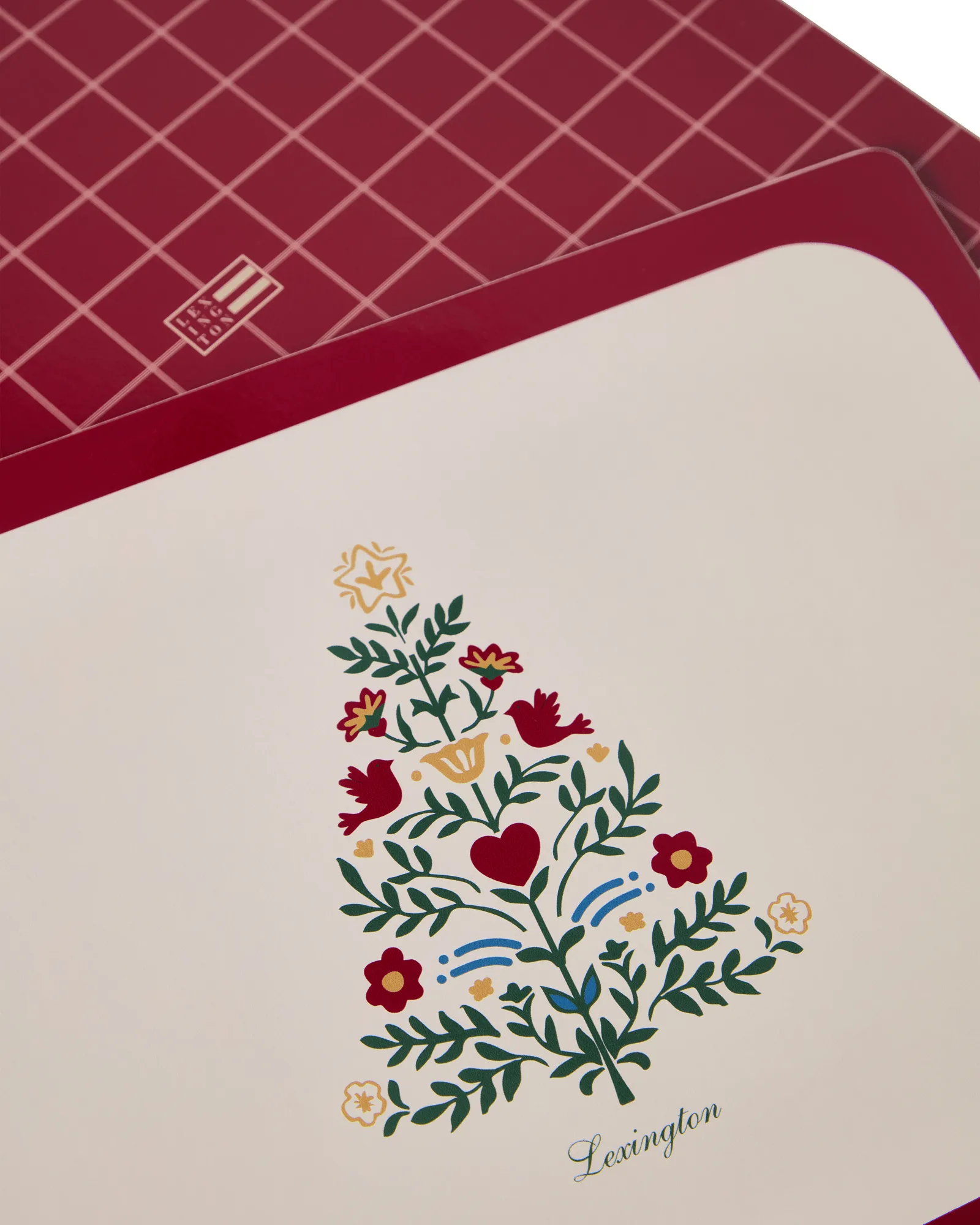 Lexington laminert tosidig bordbrikke, Red-light beige, 30x40 cm, 2-pakning Lexington