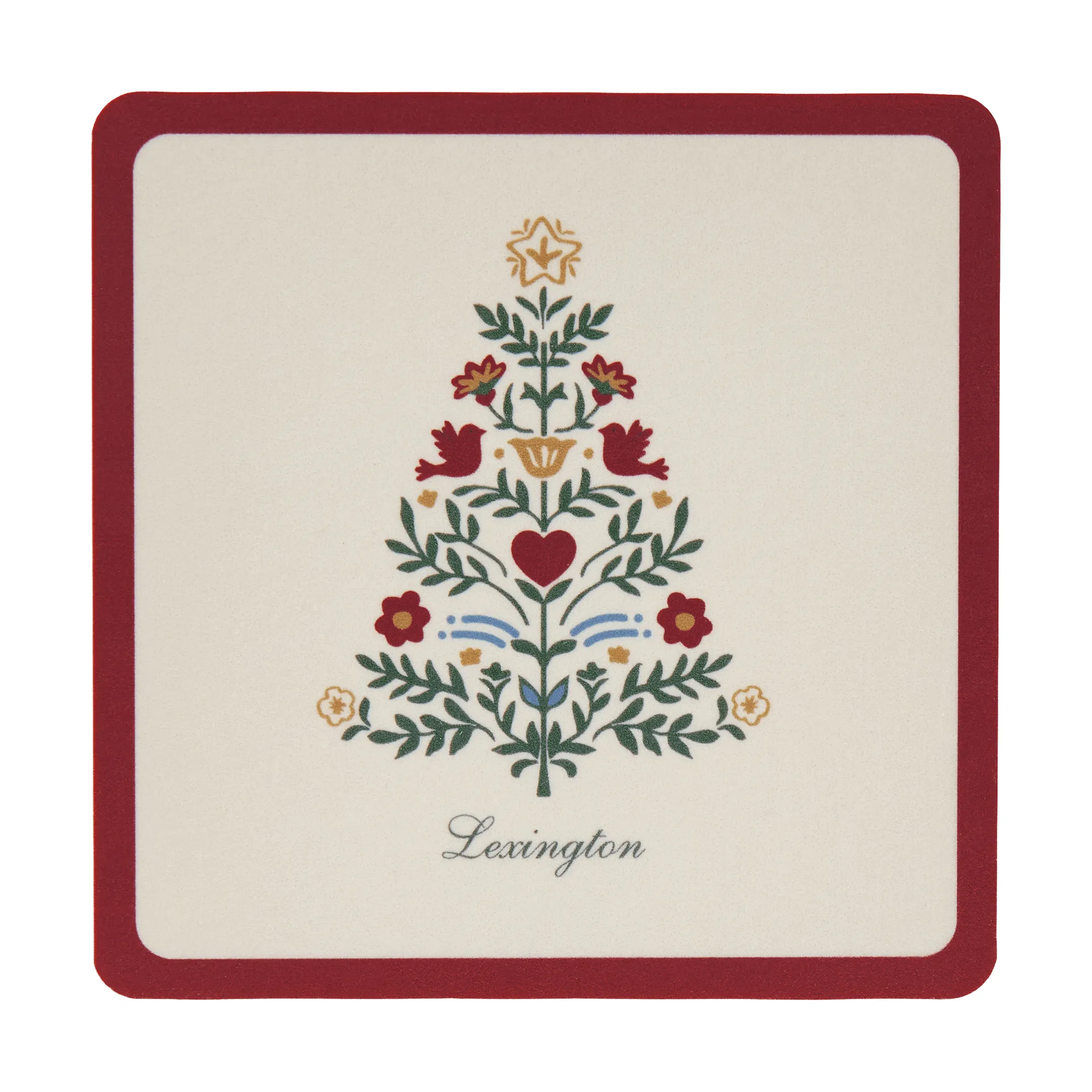 Lexington laminerte glassunderlag, Red-light beige, 9x9 cm, 4-pakning Lexington