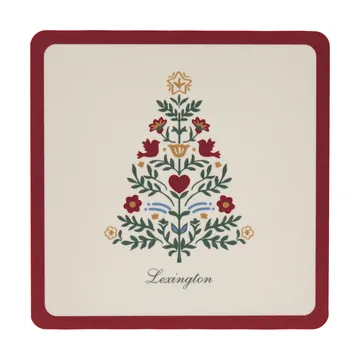 Lexington laminerte glassunderlag - Red-light beige, 9x9 cm, 4-pakning - Lexington