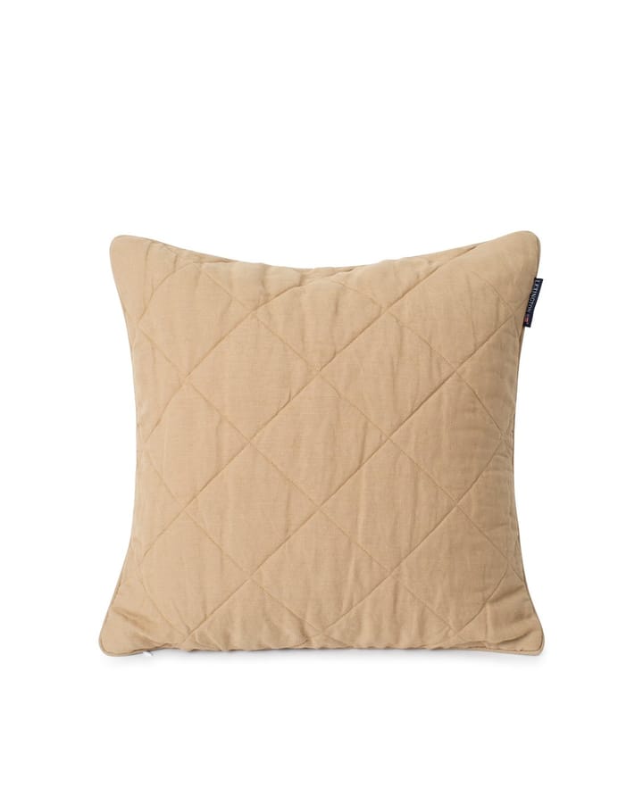 Quiltet Lin/Viscose putetrekk 50x50cm - Beige - Lexington