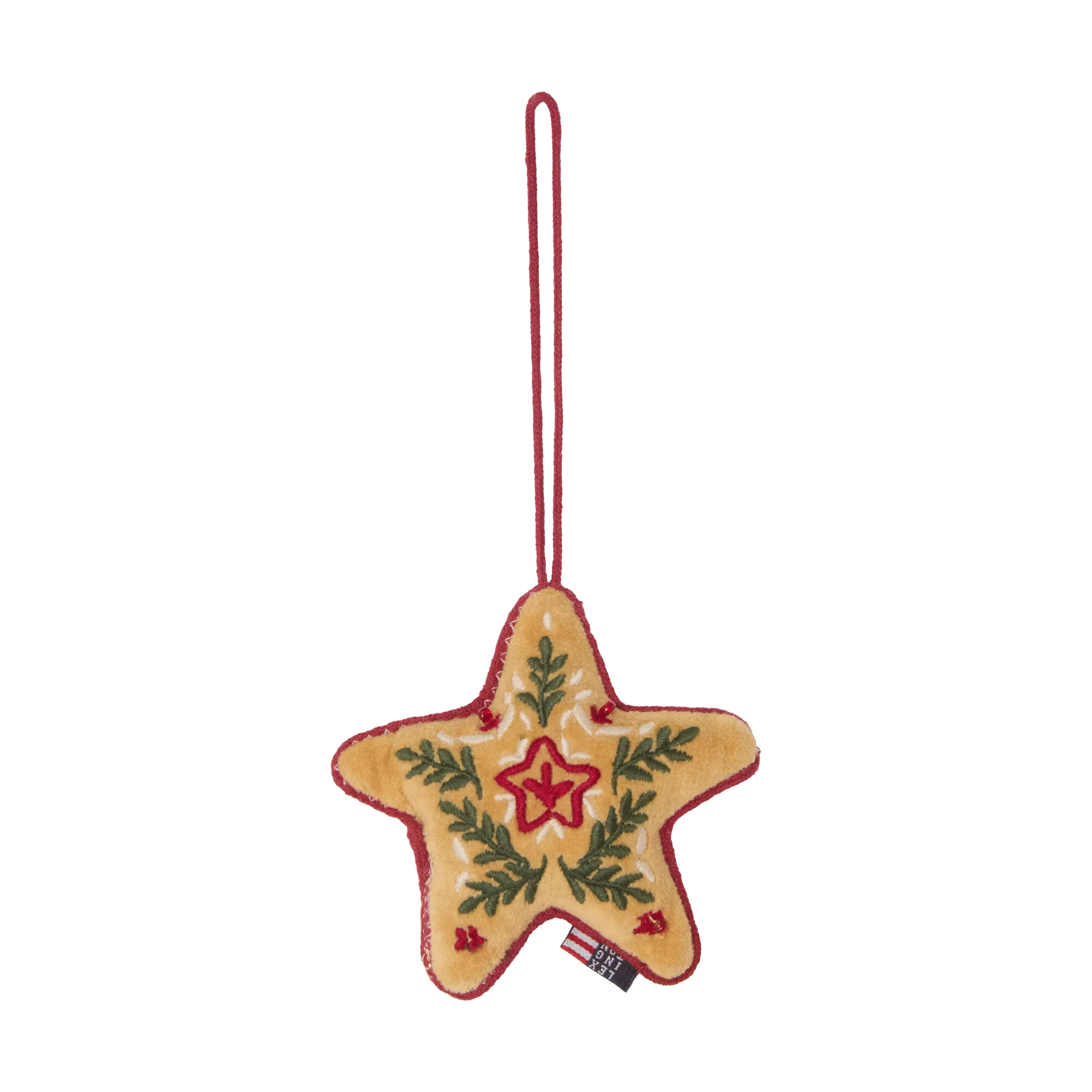 Star økologisk fløyelsbomull juleanheng, Multi, 10x11x3 cm Lexington