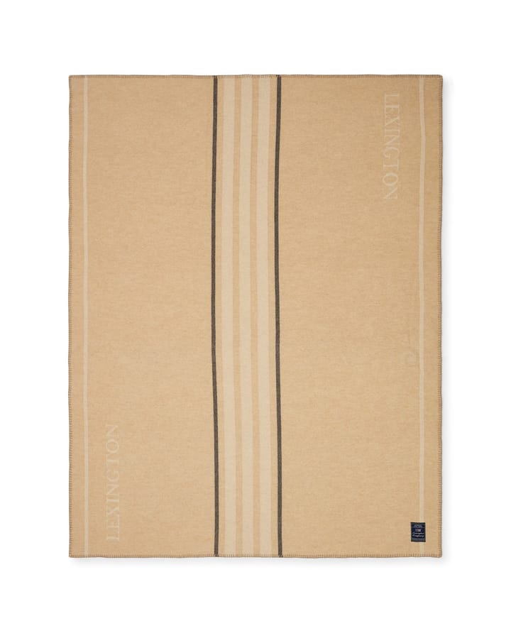 Stripet pledd Gjenbrukt Ull/Kasjmir - Beige - Lexington