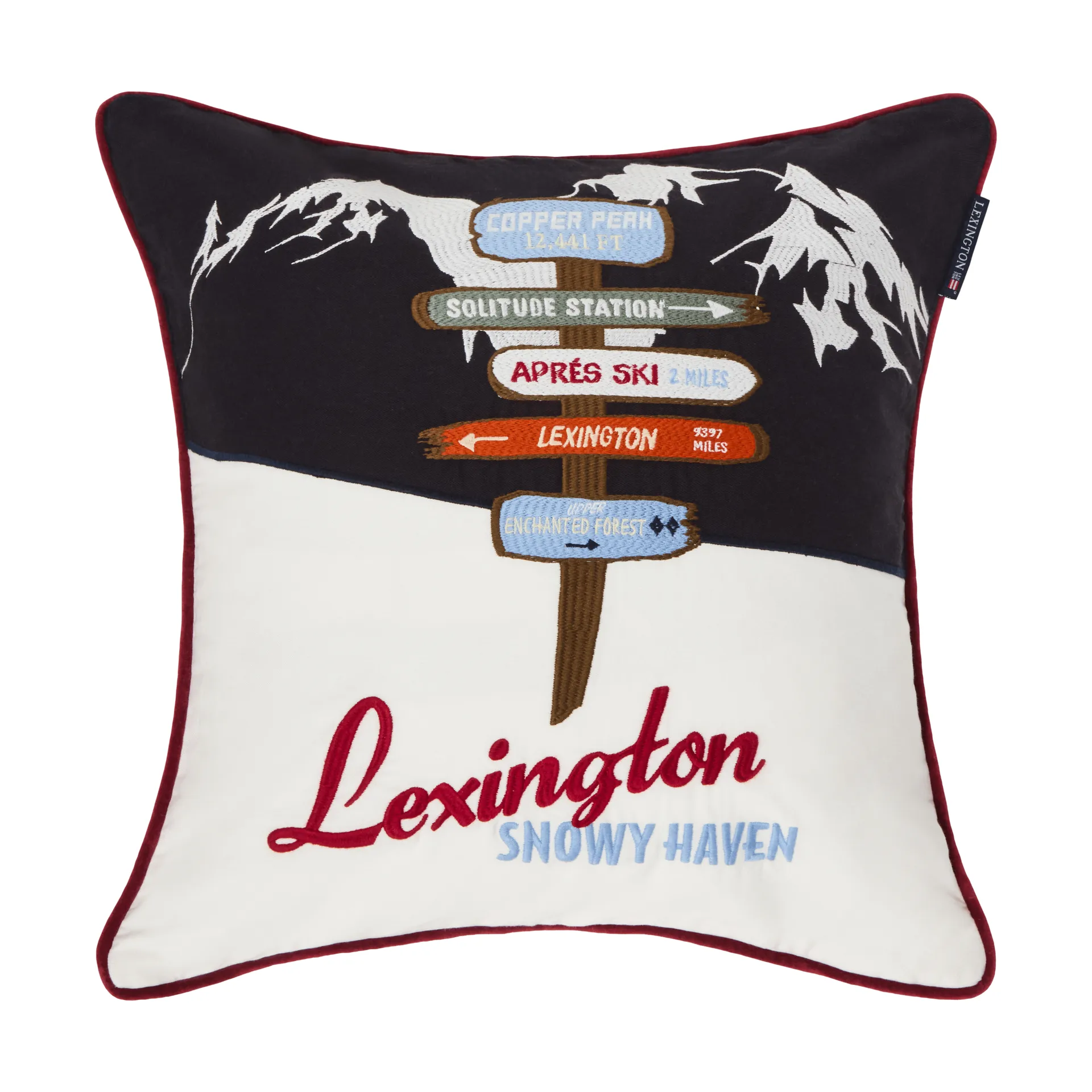 The Sign putetrekk, Navy-white-multi, 50x50 cm Lexington