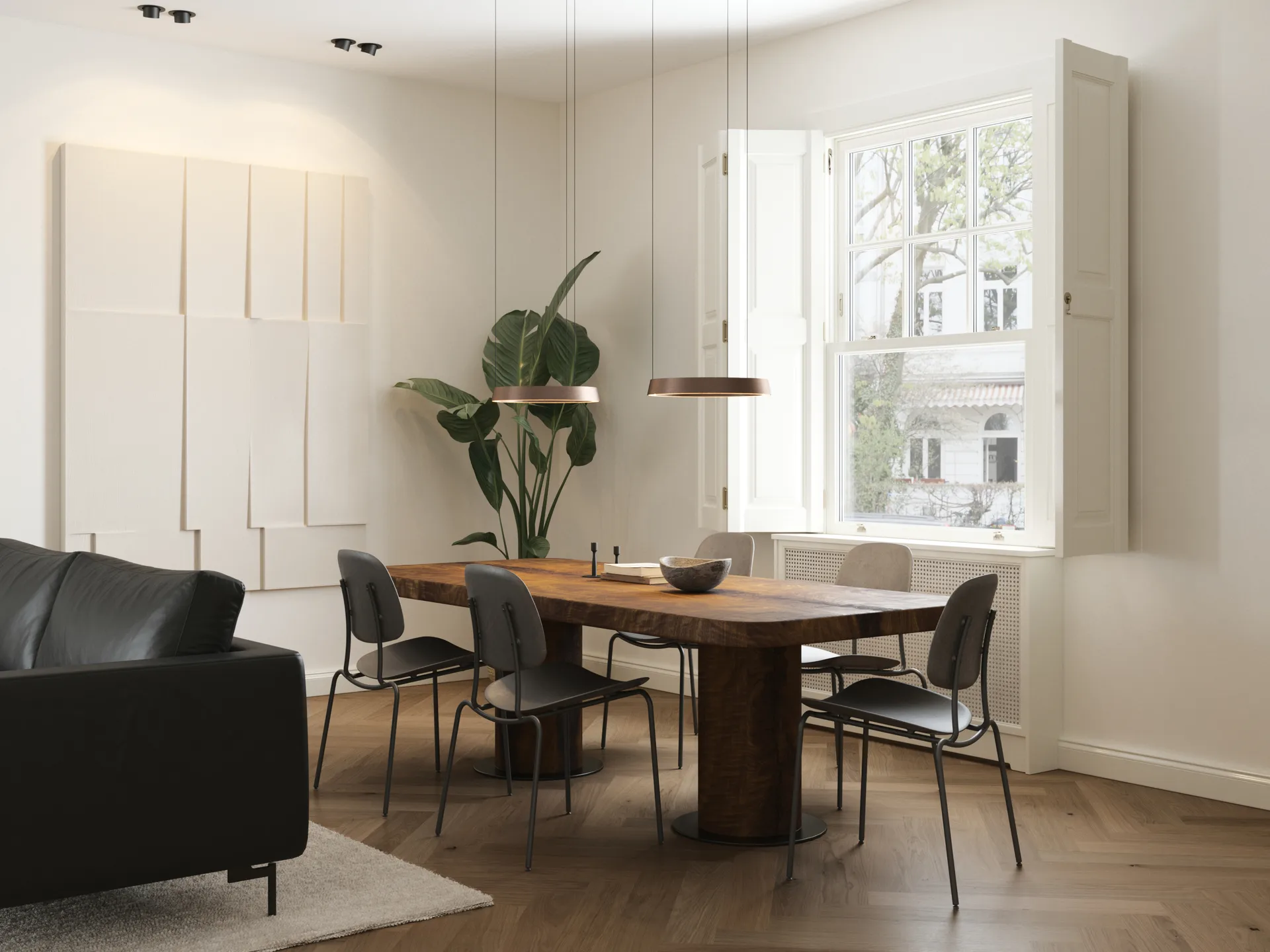 Edge round Ø40 pendel switch tune, Rose gold Light-Point