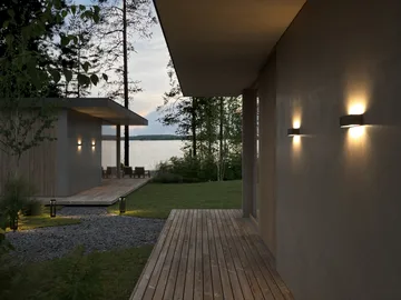 Linea W2 vegglampe switch tune - Black, 7x30 cm - Light-Point