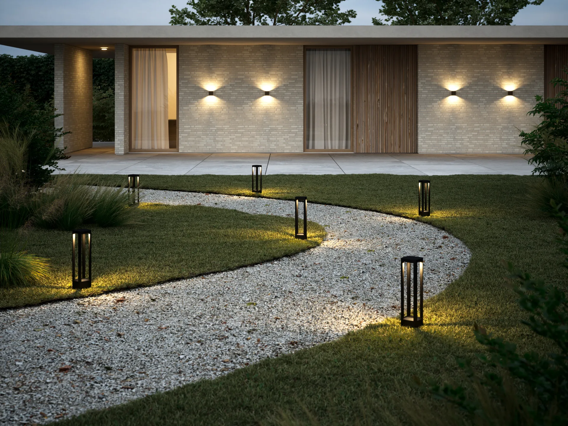 Mirage outdoor lampa switch tune, Black, 12x48 cm Light-Point