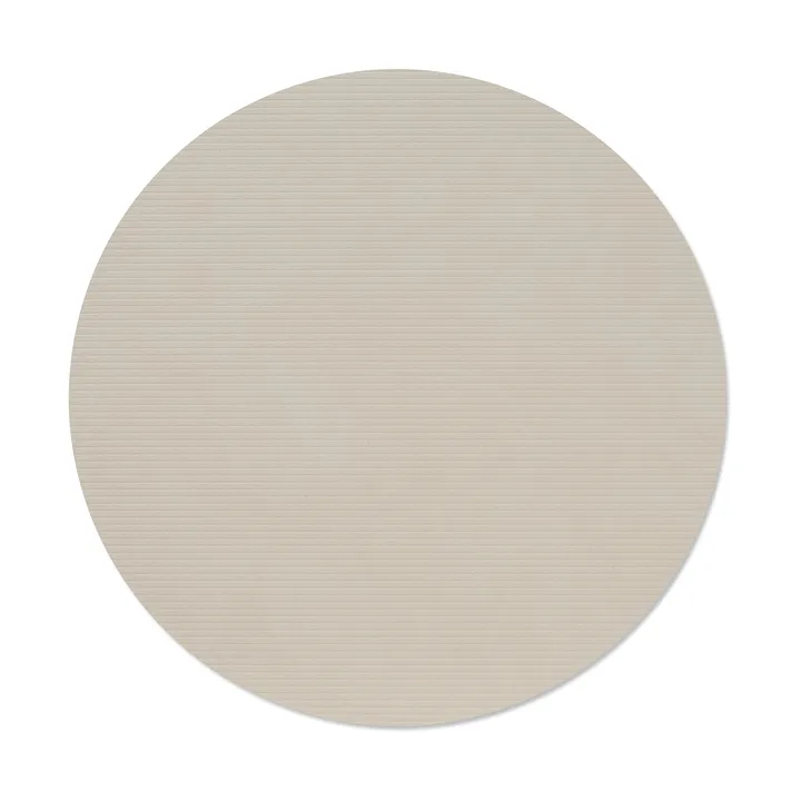 Corduroy bordbrikke - Oyster white, circle, L - LIND DNA