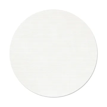 Corduroy bordbrikke - Pure white, circle, L - LIND DNA