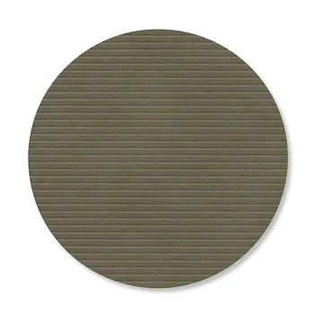 Corduroy glassunderlag - Army green, circle - LIND DNA