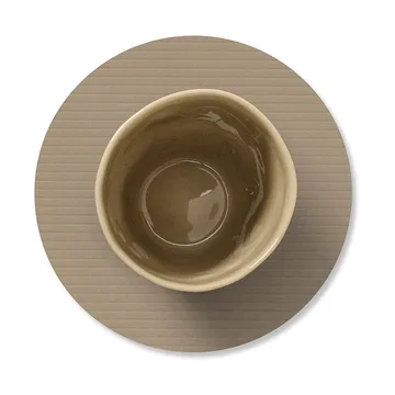 Corduroy glassunderlag - Clay brown, circle - LIND DNA