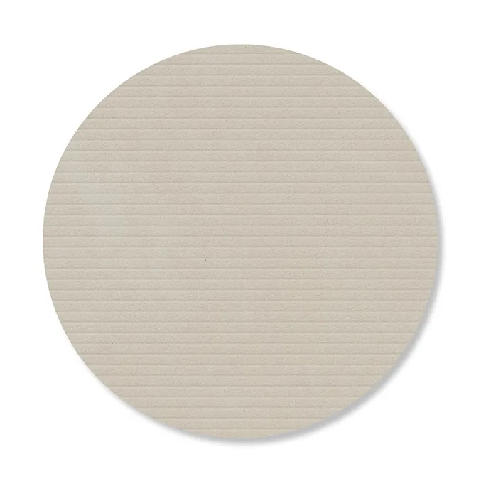 Corduroy glassunderlag - Oyster white, circle - LIND DNA
