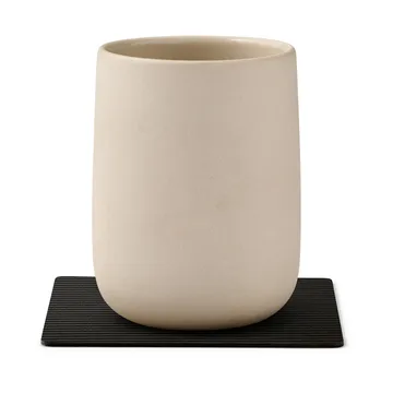 Corduroy glassunderlag square - Black ink - LIND DNA