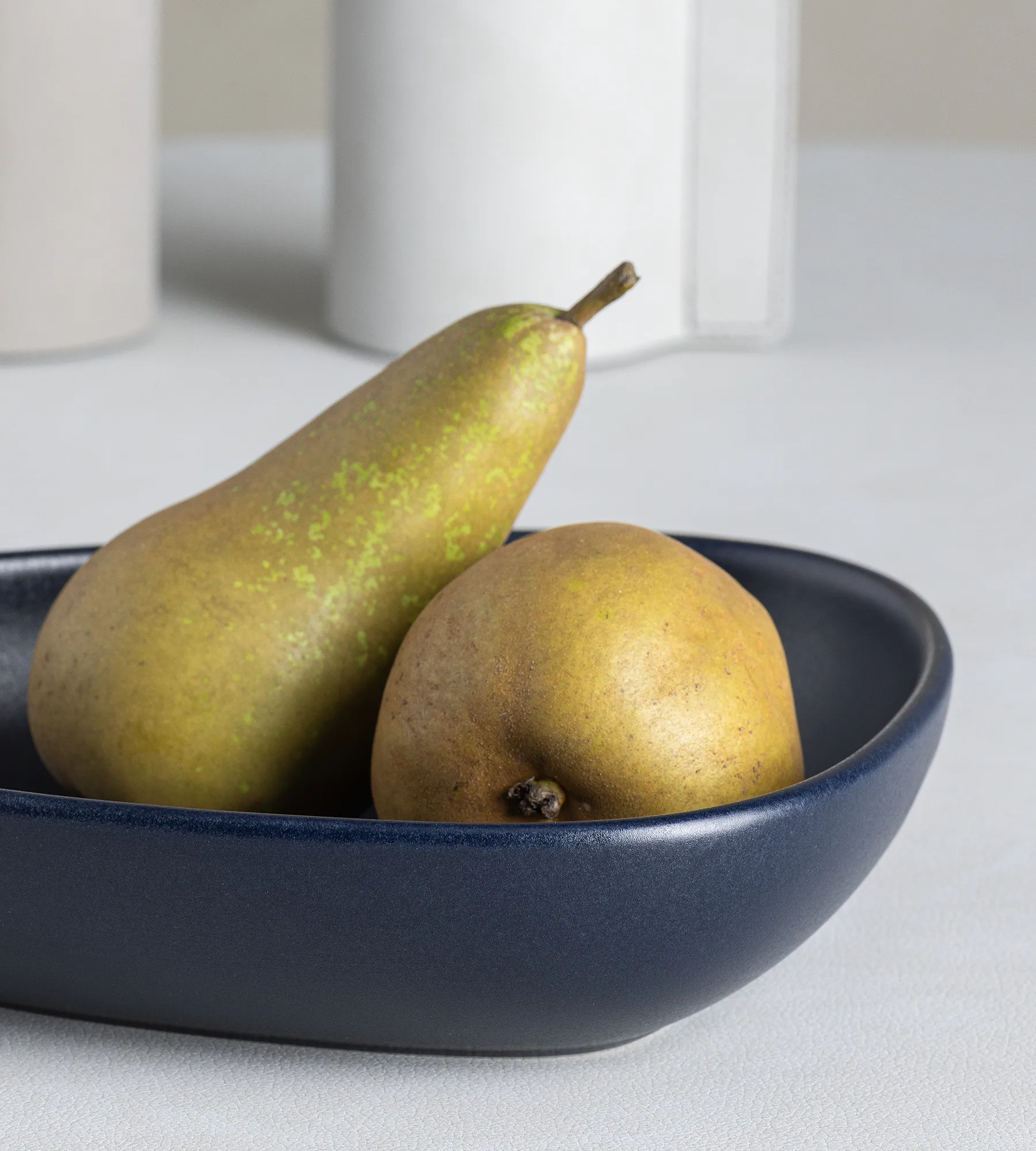 Curve Stoneware dyp tallerken 19x22 cm, Navy blue LIND DNA